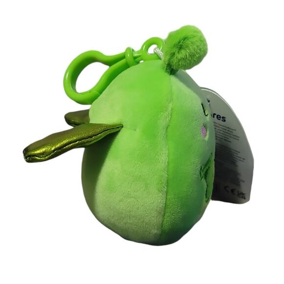 Squishmallows Trenton Mantis Plush Clip-On 3.5in Backpack Keychain Green Bug Toy - Picture 4 of 5